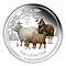 2015 $1 Year of the Goat 1 oz Coloured Silver